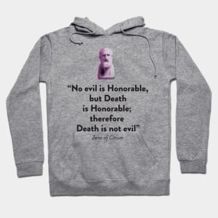 Stoic quote from Zeno of Citium Hoodie